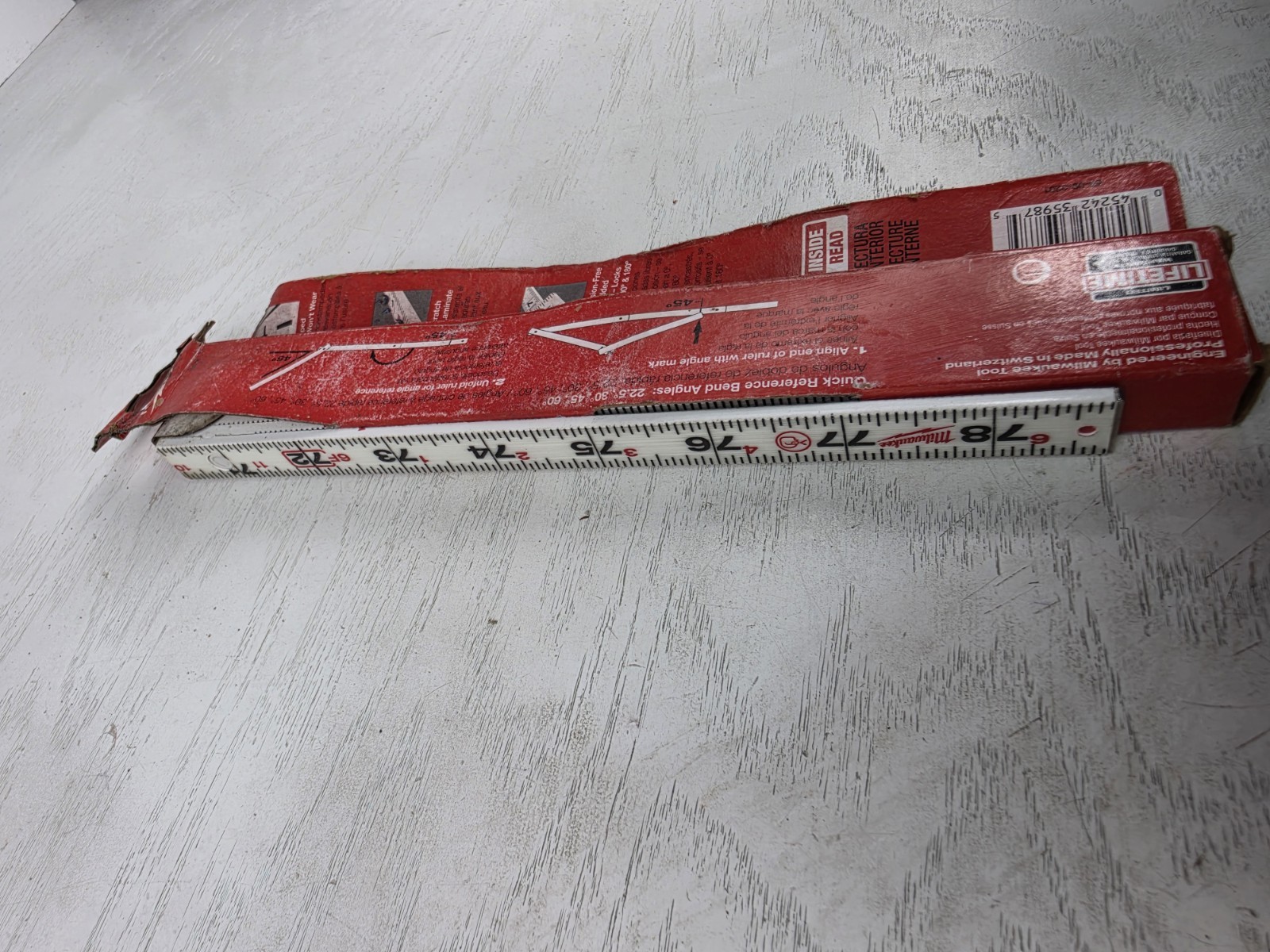 Milwaukee Tool 48-22-3801 Composite Folding Rule. Box Is Worn