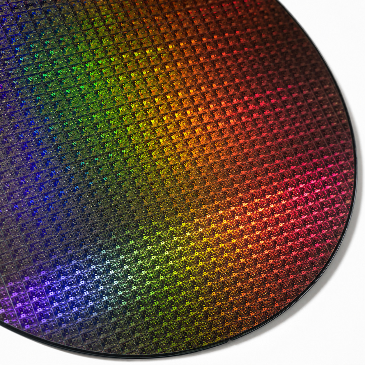 12 Inch Silicon Wafer Display with Stand CMOS IC Pattern STEM Decor