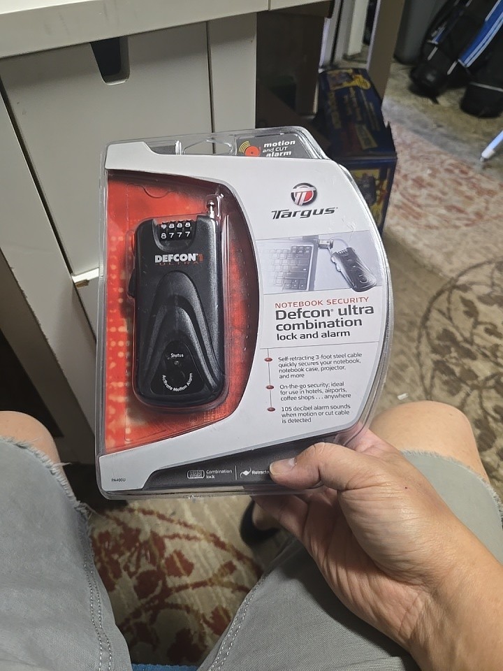 NEW Targus DEFCON 1 Ultra Combination Lock and Alarm