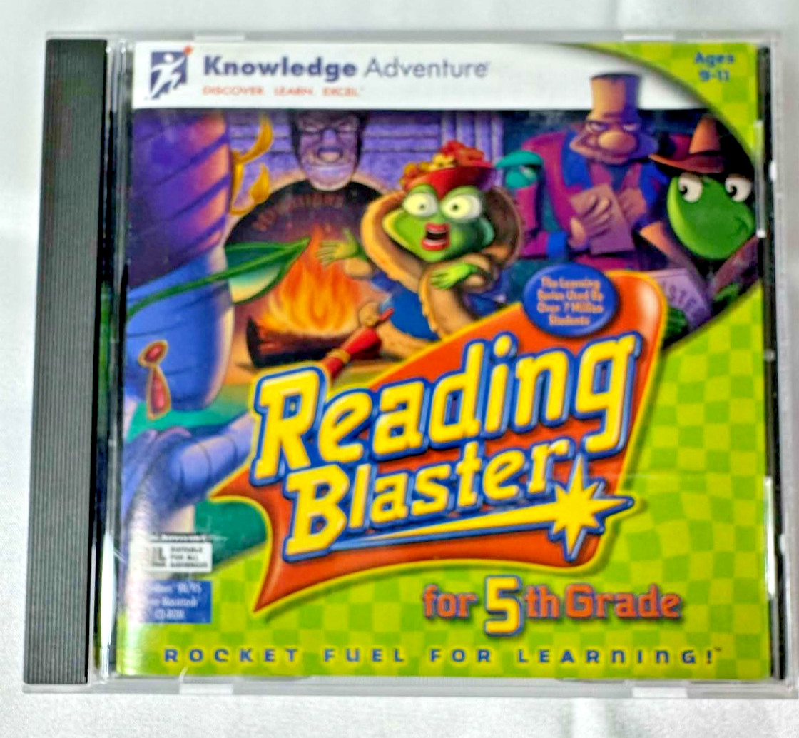Reading Blaster For 5th Grade Age 9-11 Learning Game Pc Cd-Rom Windows 98/95