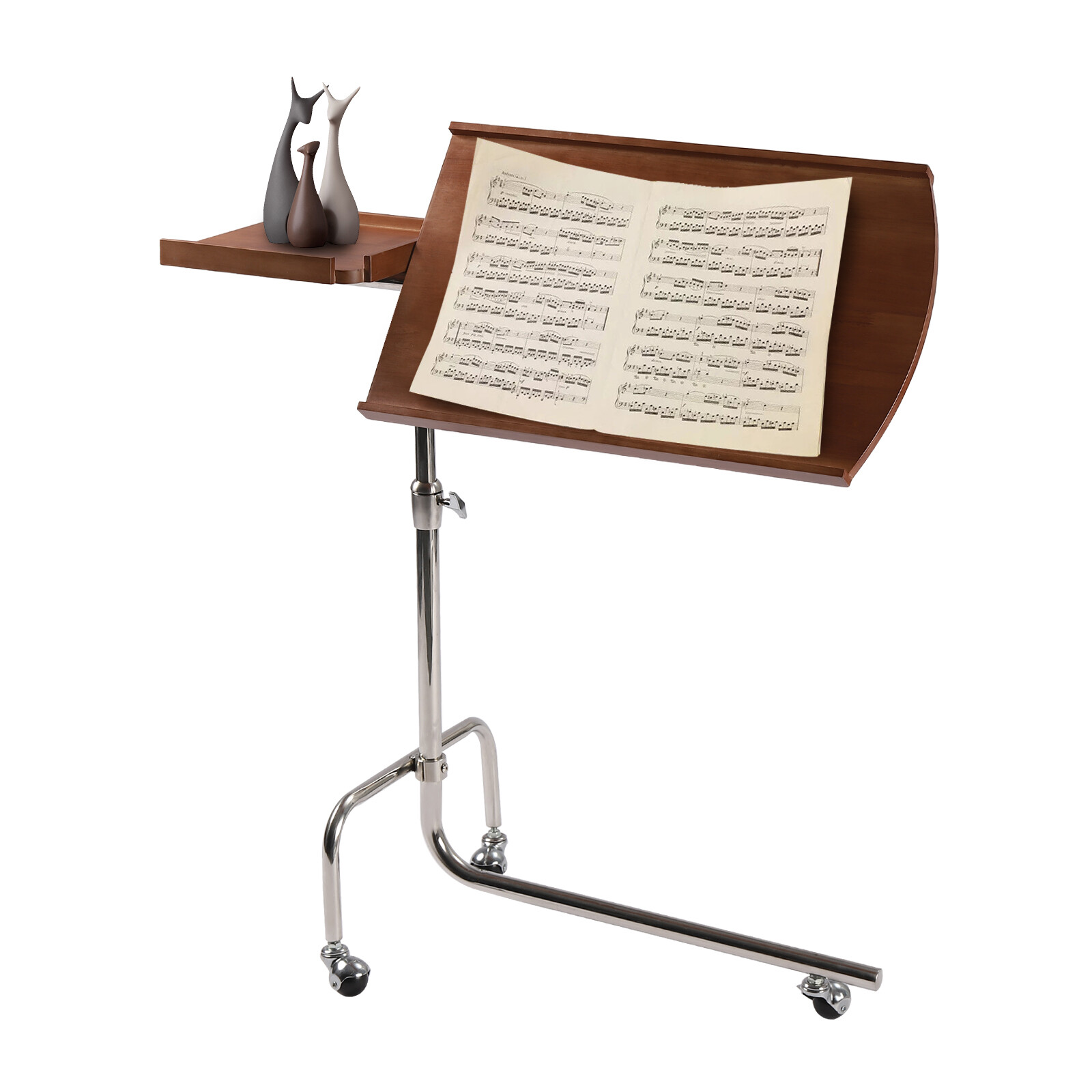 Angle Height Adjustable Rolling Laptop Desk Sofa Bed Tray Notebook Table Stand