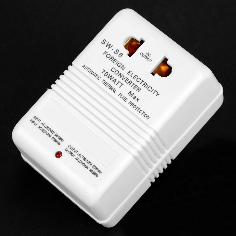 Portable 70W Power Converter 220/240V To 110/120V Voltage Transformer