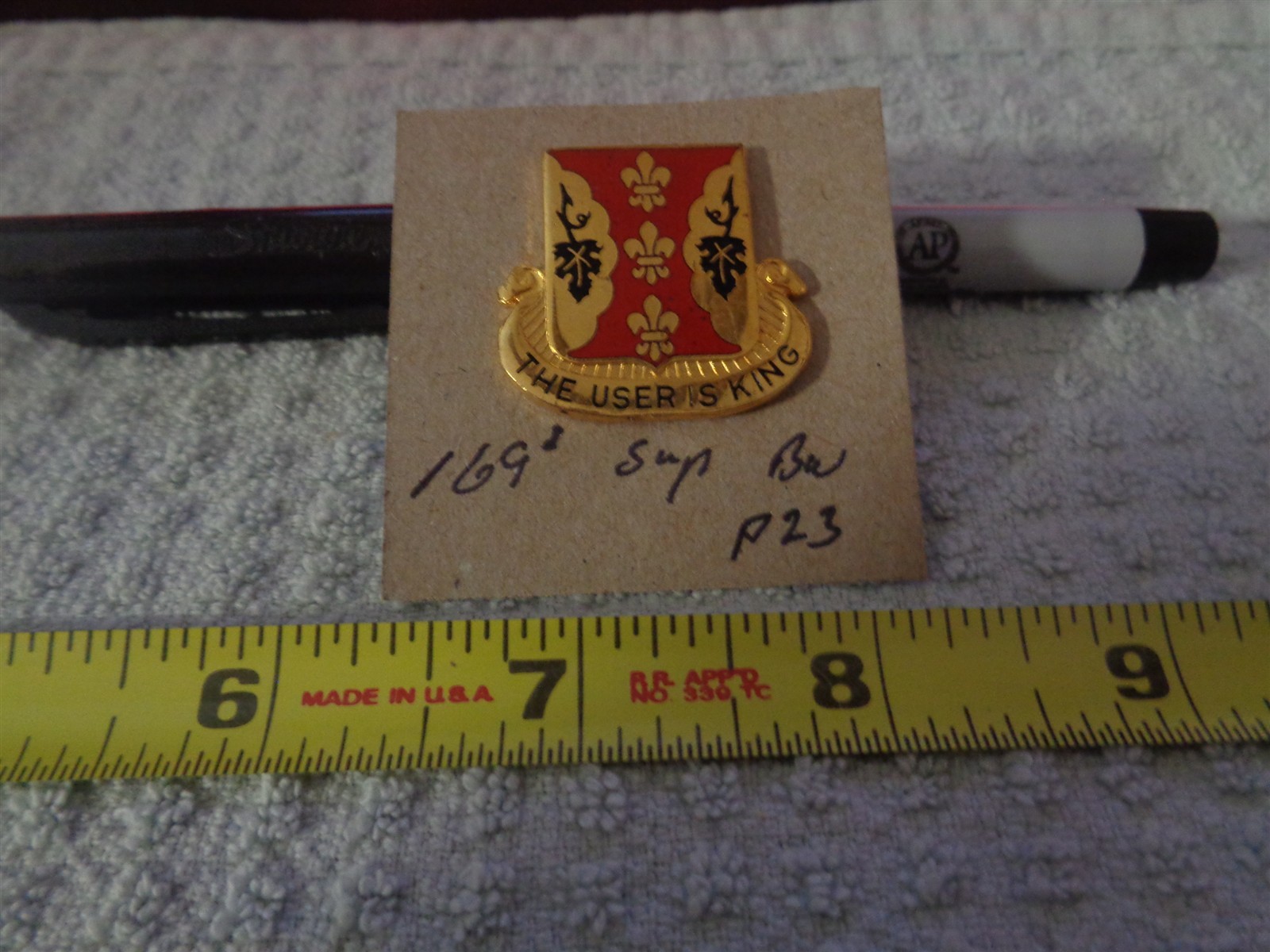 169th Support Battalion P23 Unit Crest, DI, DUI (DRAW#S10)