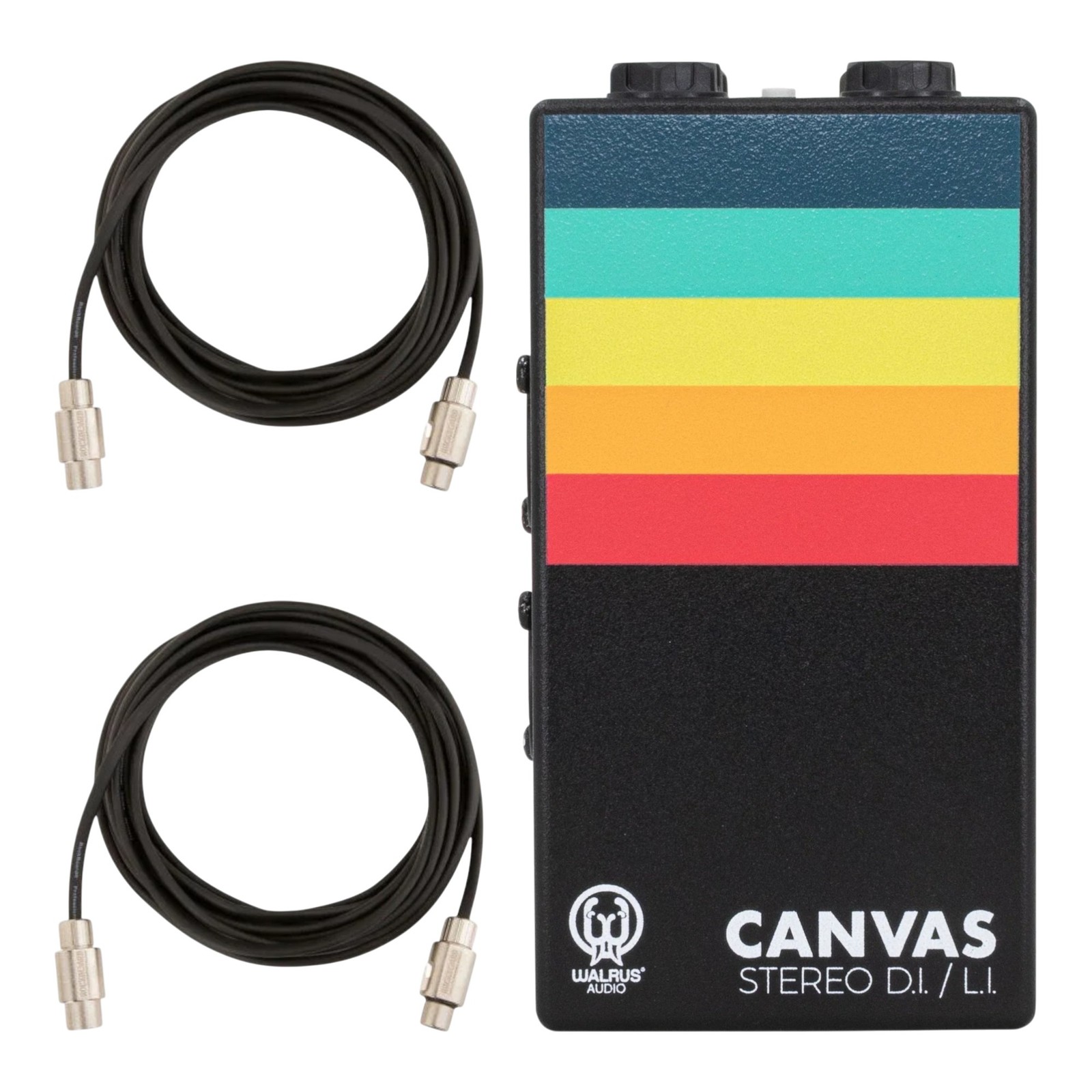 Stereo FOH Kit Walrus Canvas Stereo DI +2x Rockboard Flat XLR Cables 20ft