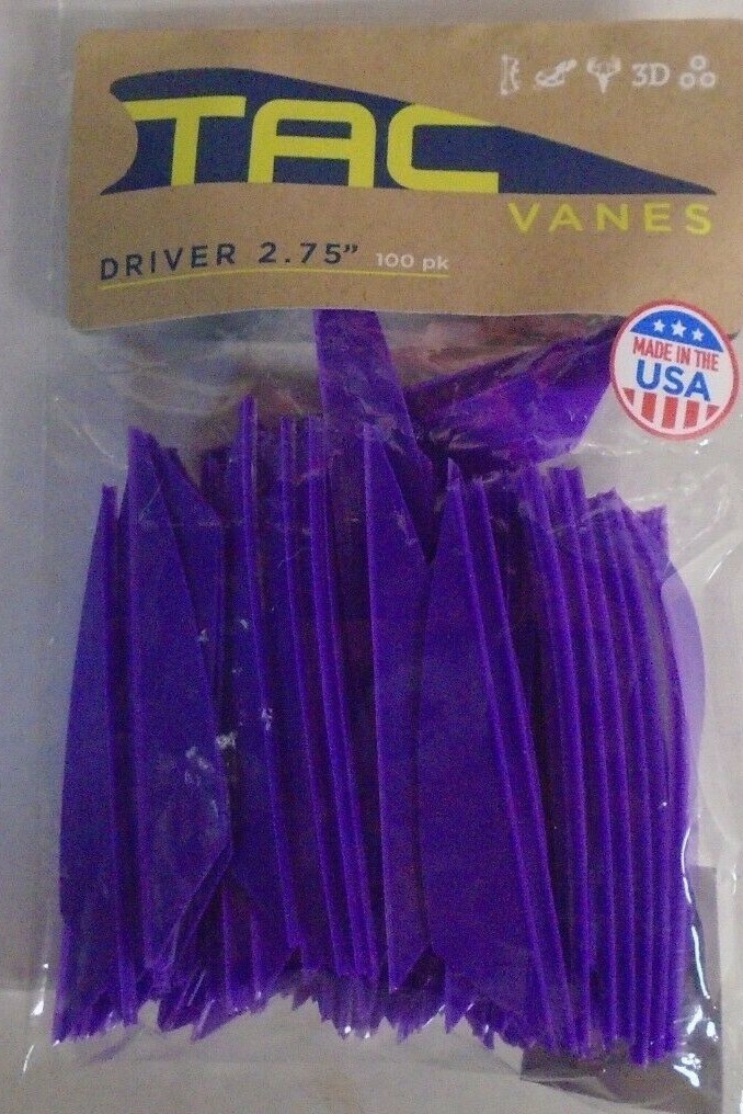 @NEW@ 100- TAC Vanes Driver 275! Purple 2.75" MADE IN THE USA