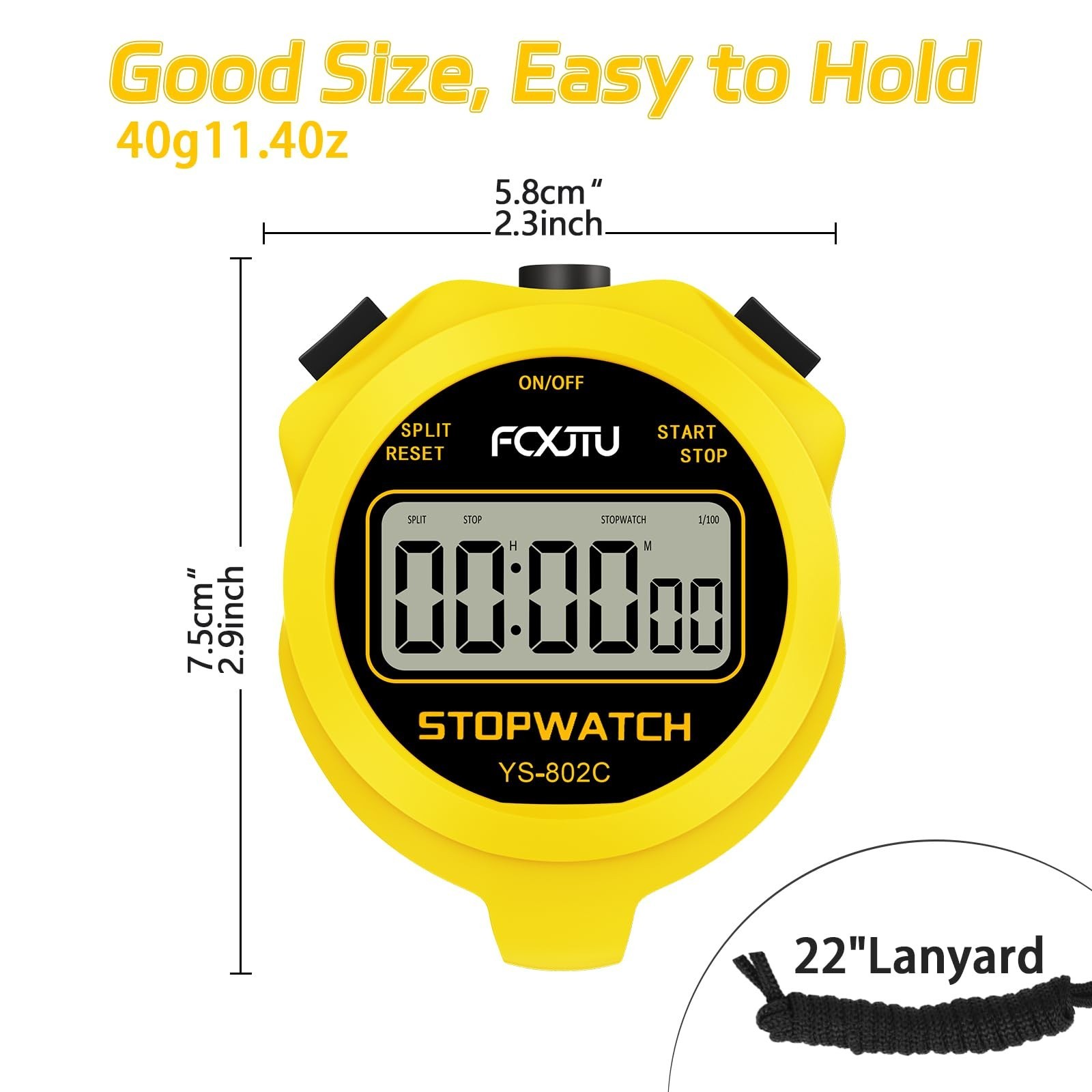 Digital Simple Basic Stopwatch Timer, Silent Stop Watch for Kids Coaches | On...