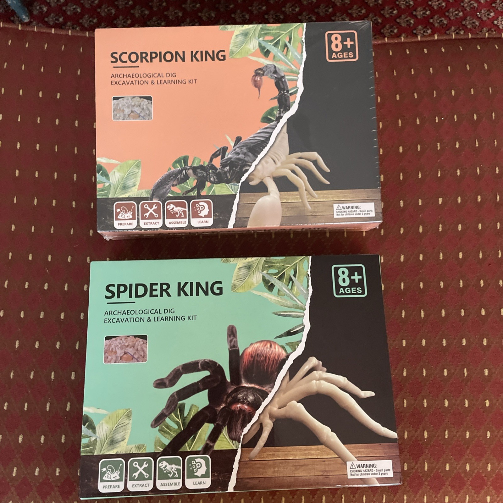 Pair Of Child Excavation and learning kit archaeological digs