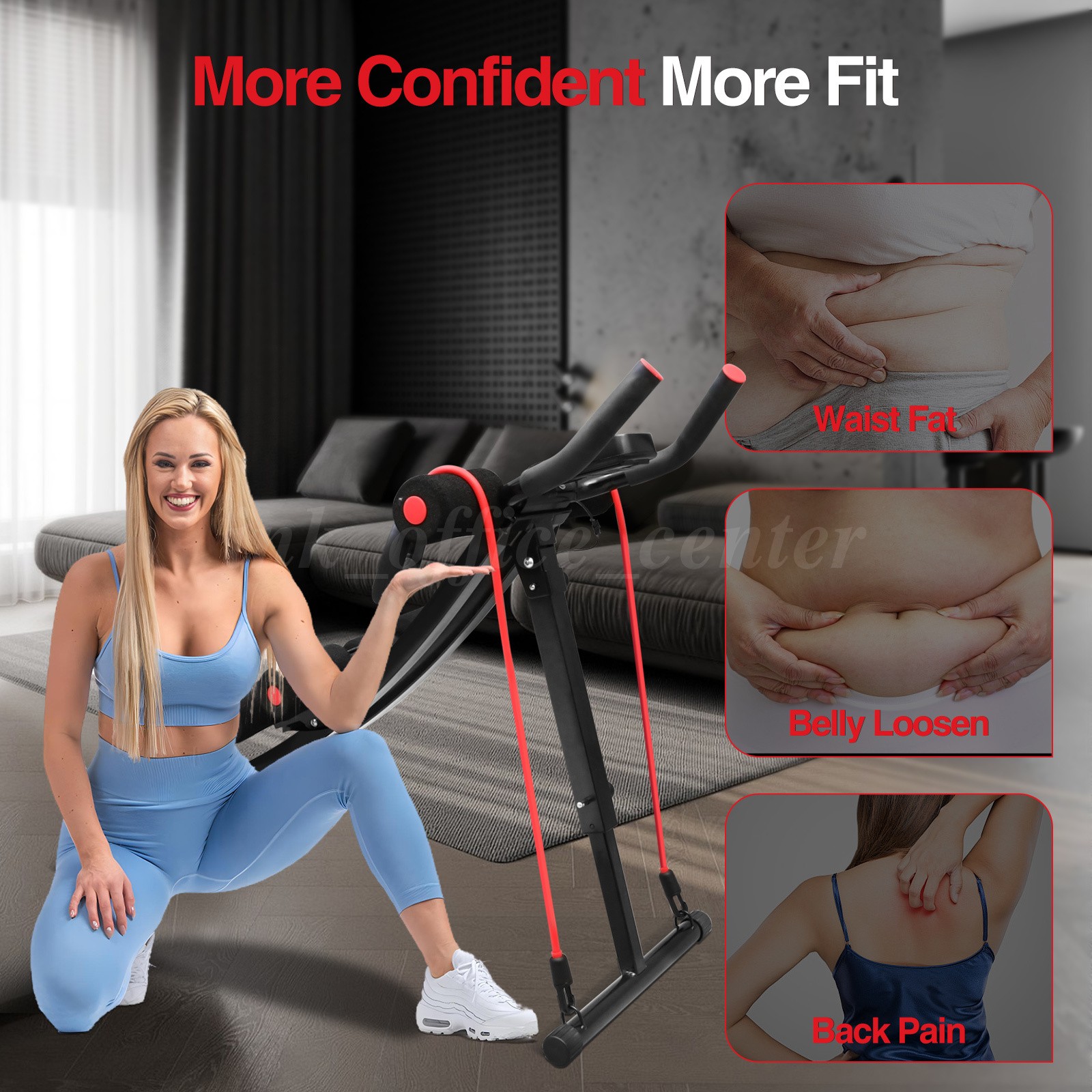 Adjustable Height Single Track Abdominal Trainer Foldable 440lbs Capacity