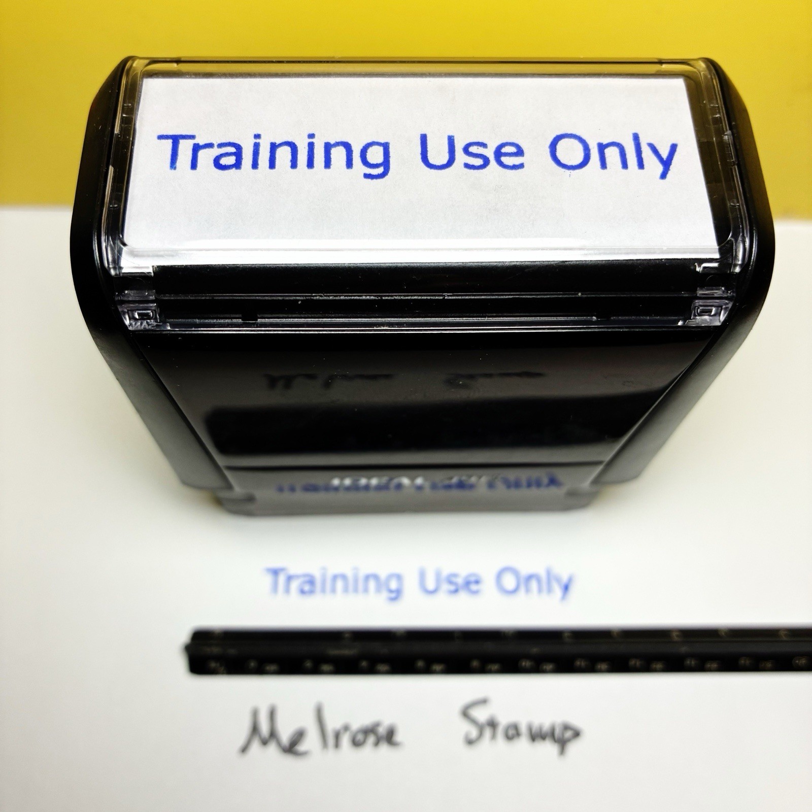 Training Use Only Rubber Stamp Blue Ink Self Inking Ideal 4913