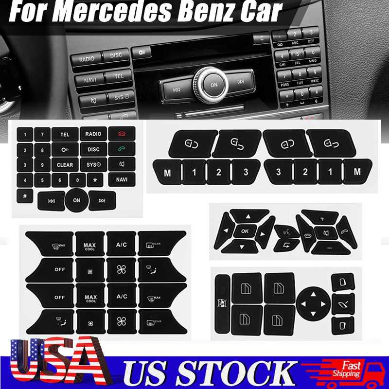 Dash Window Switch Button Repair Stickers For Mercedes Benz  W204 C250 C300 E350
