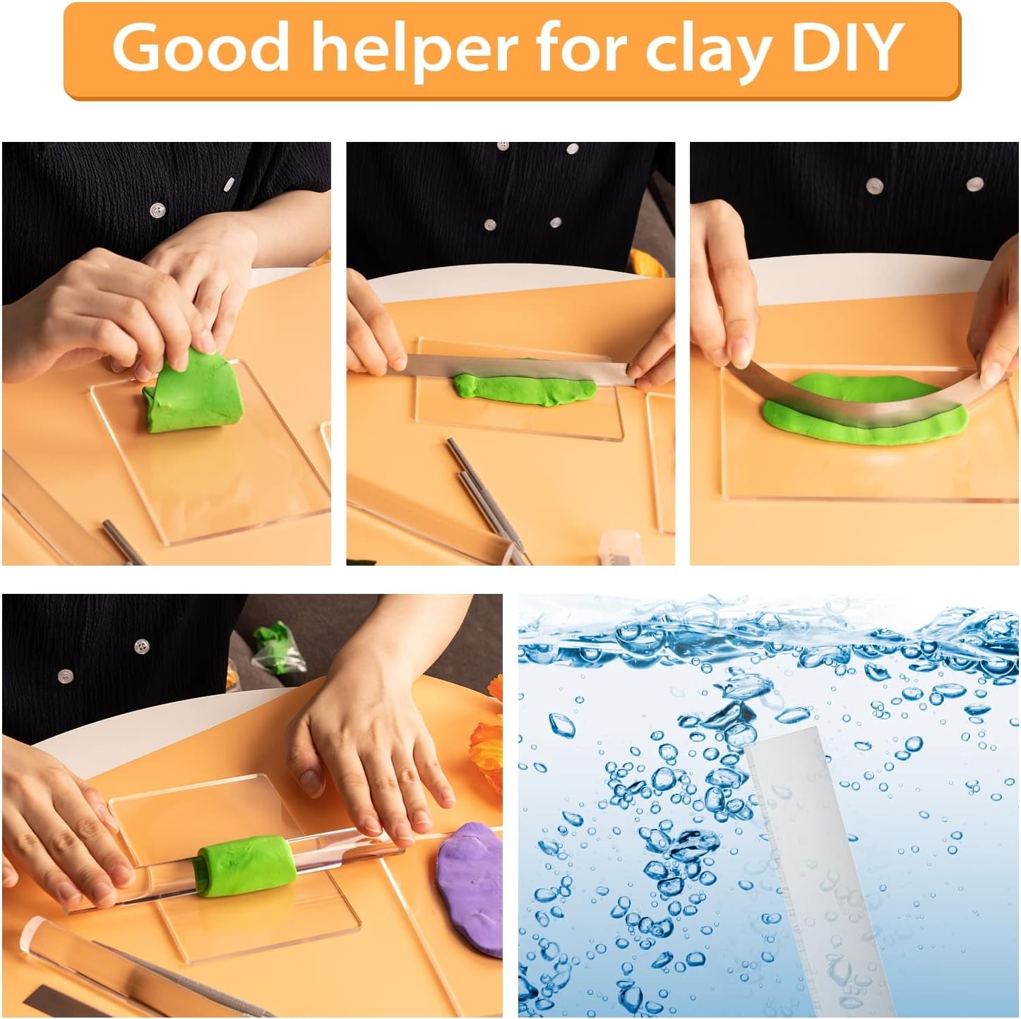 12 Pcs Polymer Clay Cutter Tools, Acrylic Roller for Clay, Acrylic...