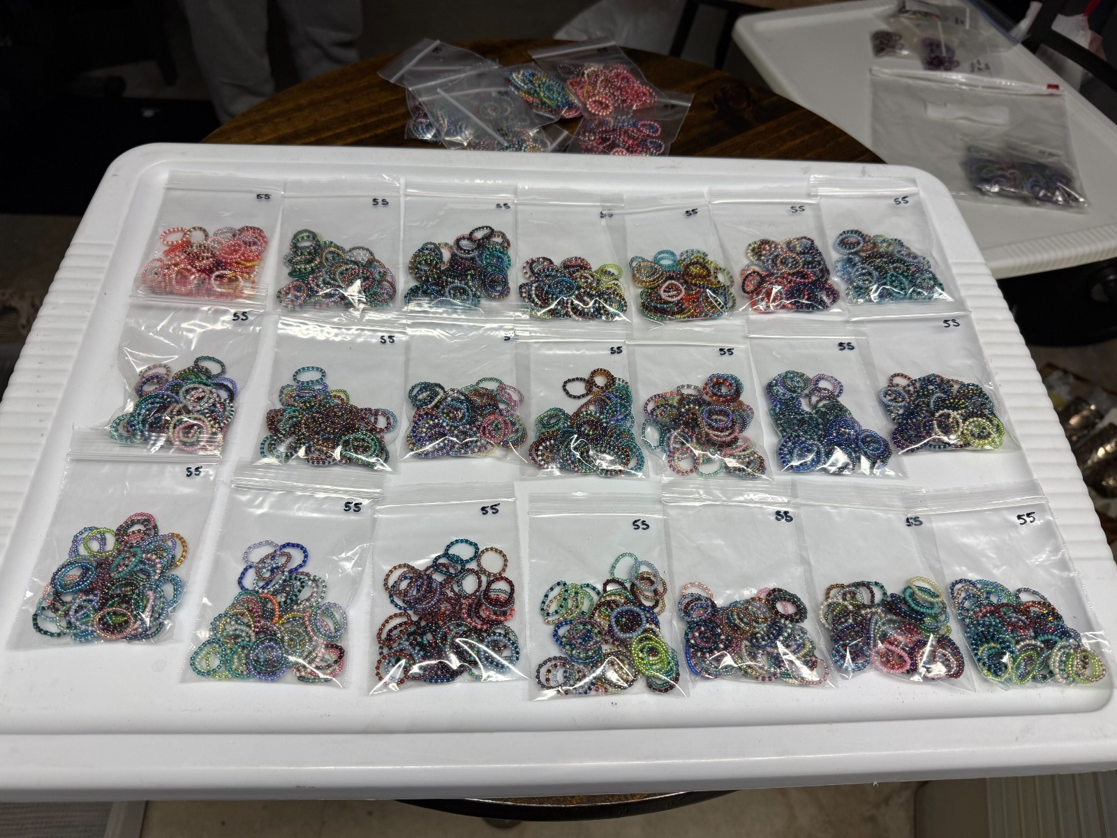 Stretchy Beaded Toe Rings - WHOLESALE!