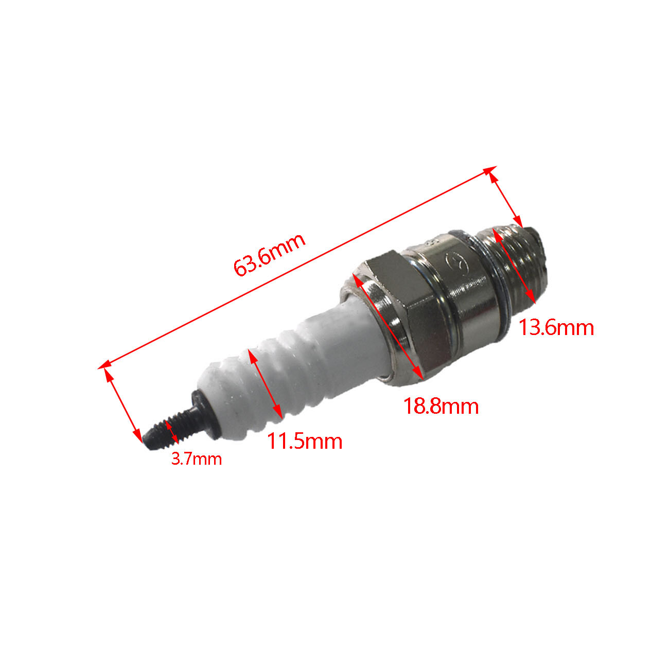 5pcs Spark Plug For Motorized Bicycle 50cc 60cc 66cc 80cc 2 Stroke Engine