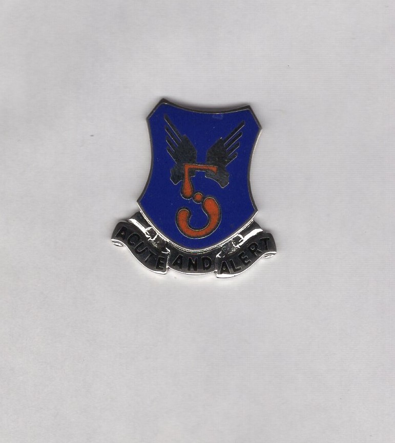 US Army 5th Aviation Battalion crest DUI clutchback c/b badge V-21
