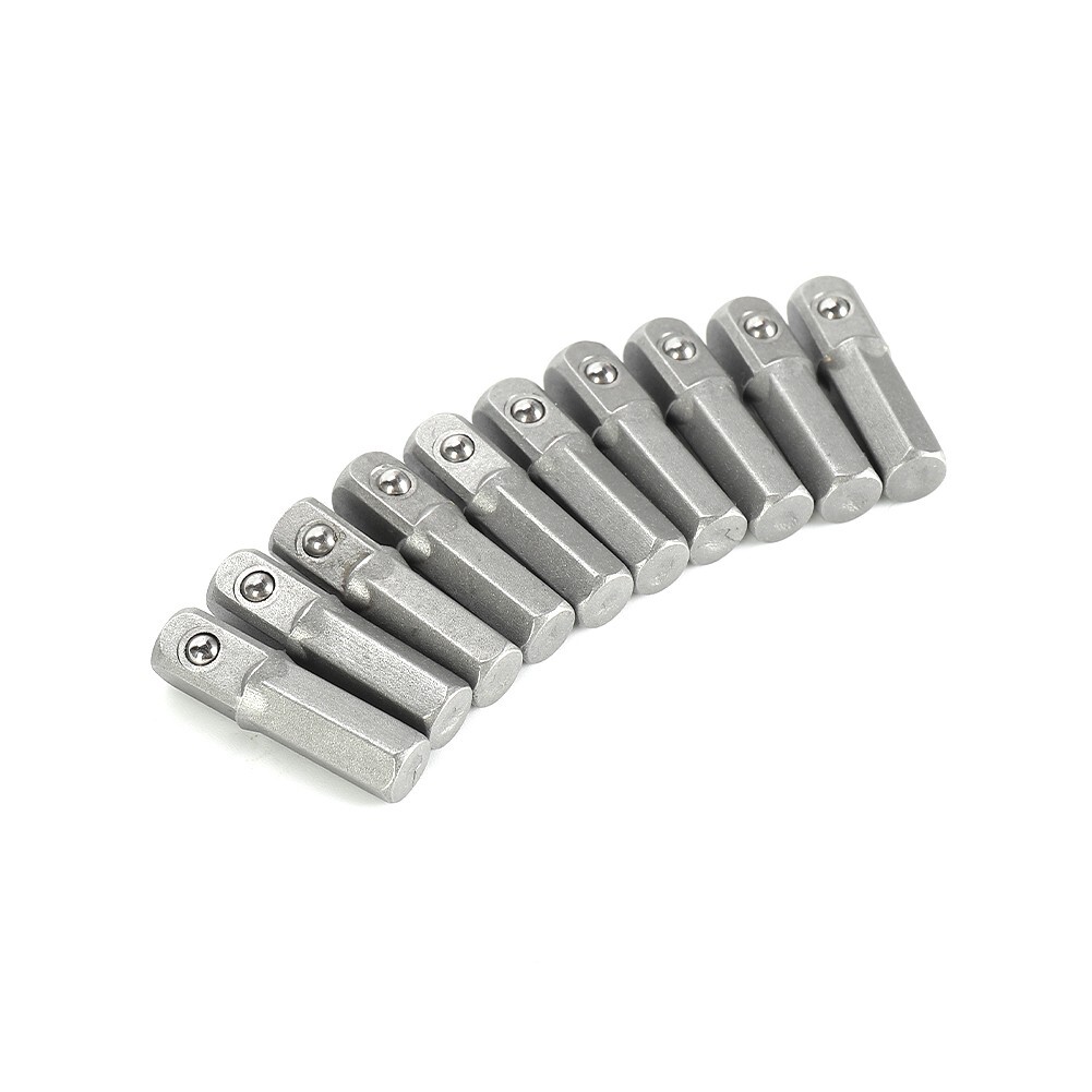 10 Pieces 1/4" To 1/4" Drive Socket Adapter Converter Fits Quick Change Chucks