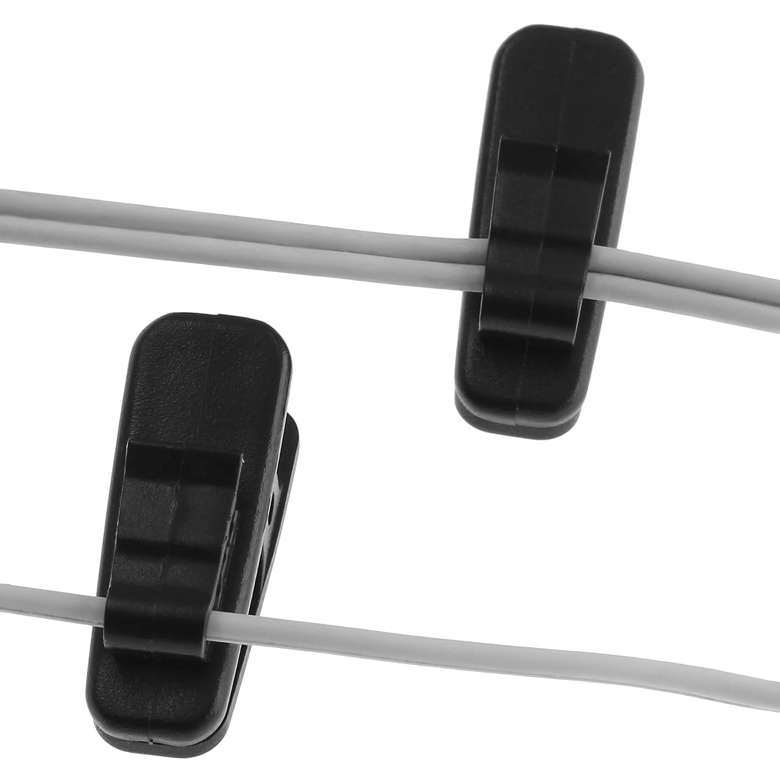 Clips for Earphone Wire, 24 Pack, Black