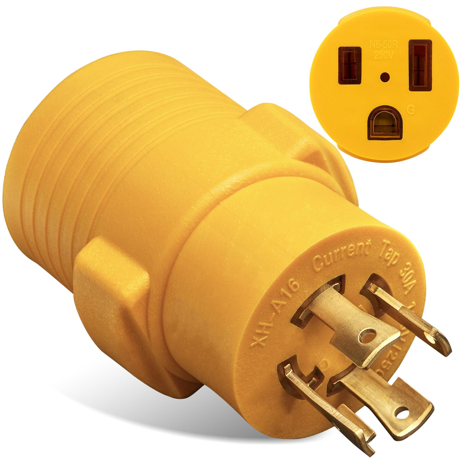 NEMA L14-30P to 6-50R Generator to Welder Adapter Plug, 30 Amp to 50 Amp Twis...