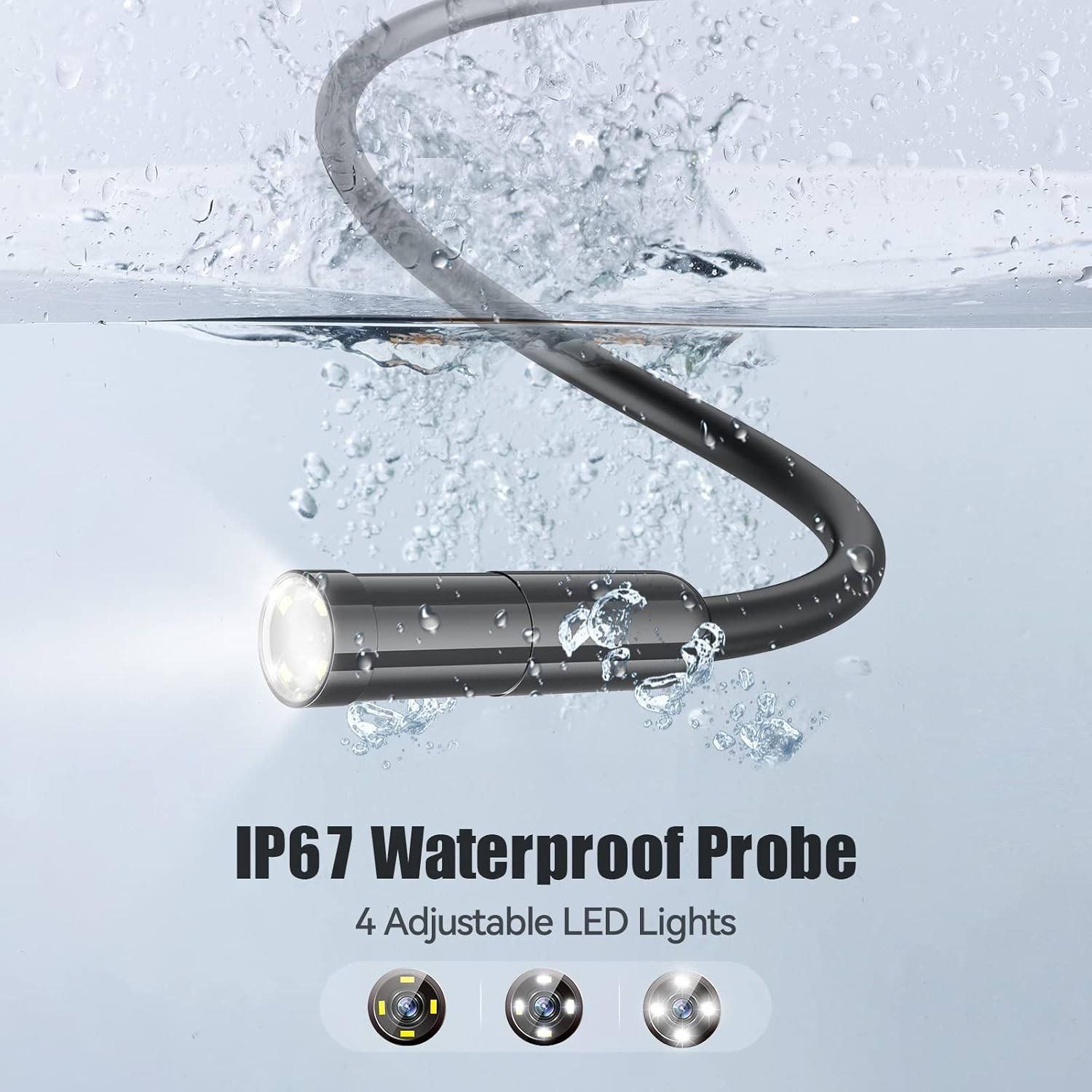 High-Definition 5MP Endoscope with USB Connectivity and Adjustable Lighting
