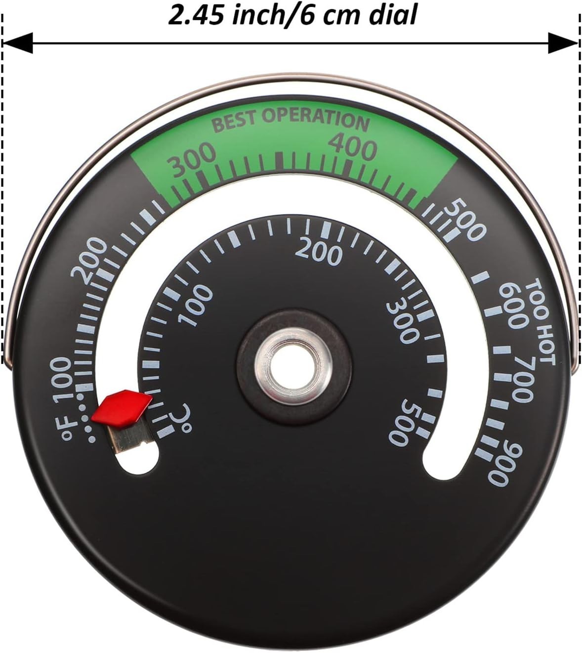 Large Dial Analog Stove Thermometer - Accurate Temperature Control for Safety