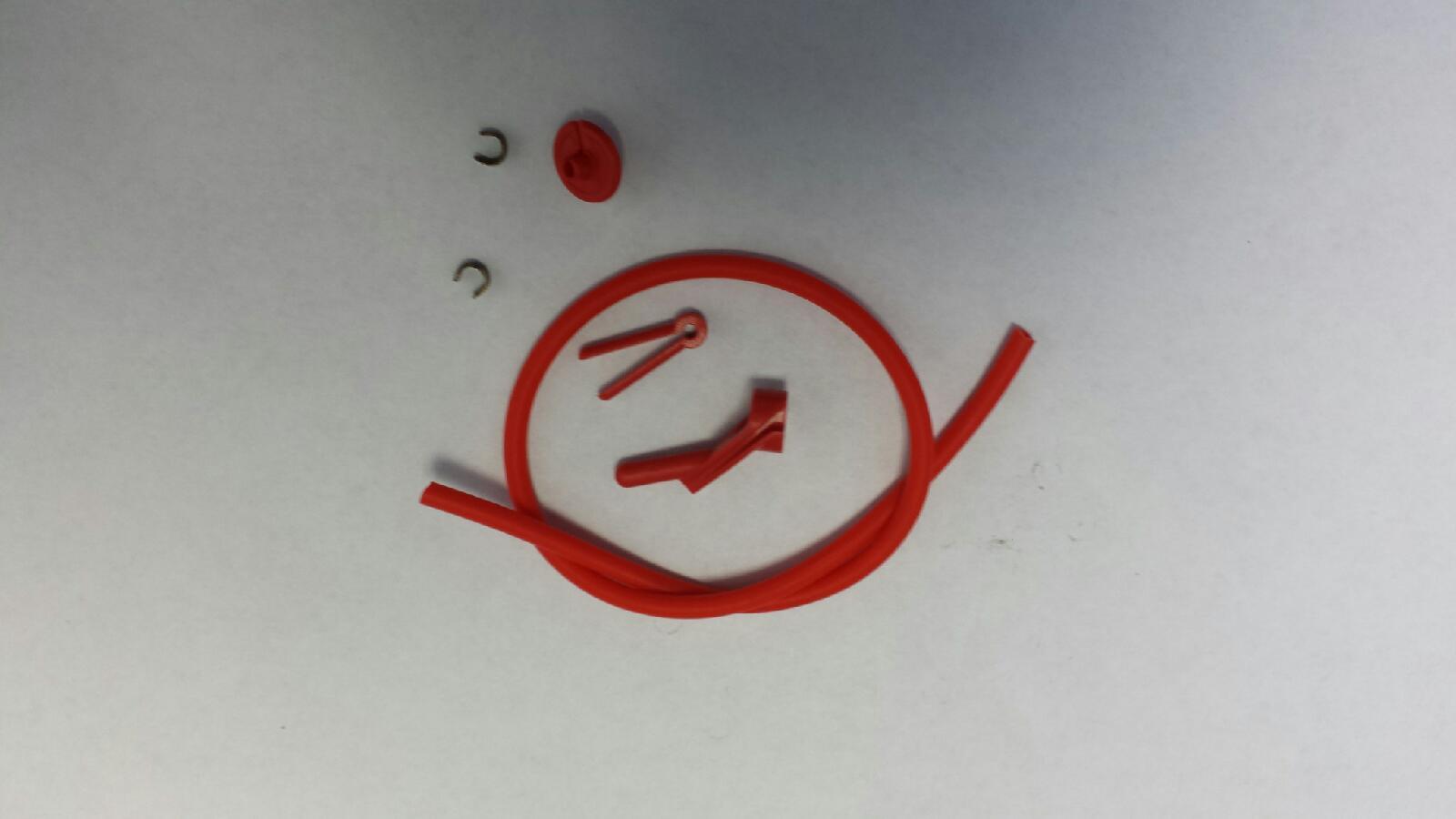 red peep archery small 1/8  combo ,kisser , clips,1 ft latex , cable clip