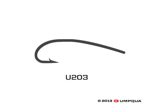 Umpqua U-Series U203 Curved Nymph Fly Tying Hooks