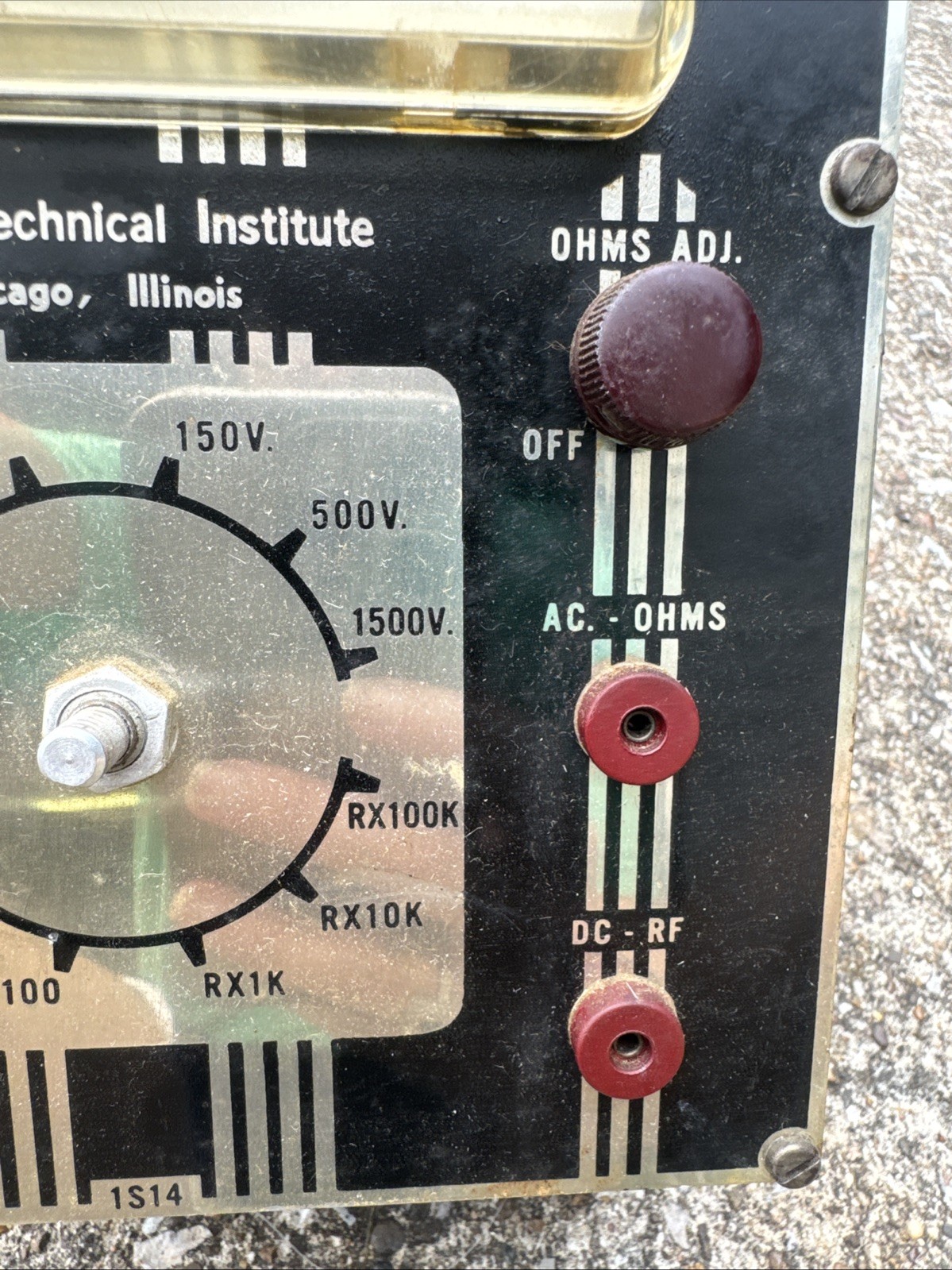 Vintage DeVry Technical Institute model 1S14 Multimeter Ohmmeter Voltmeter