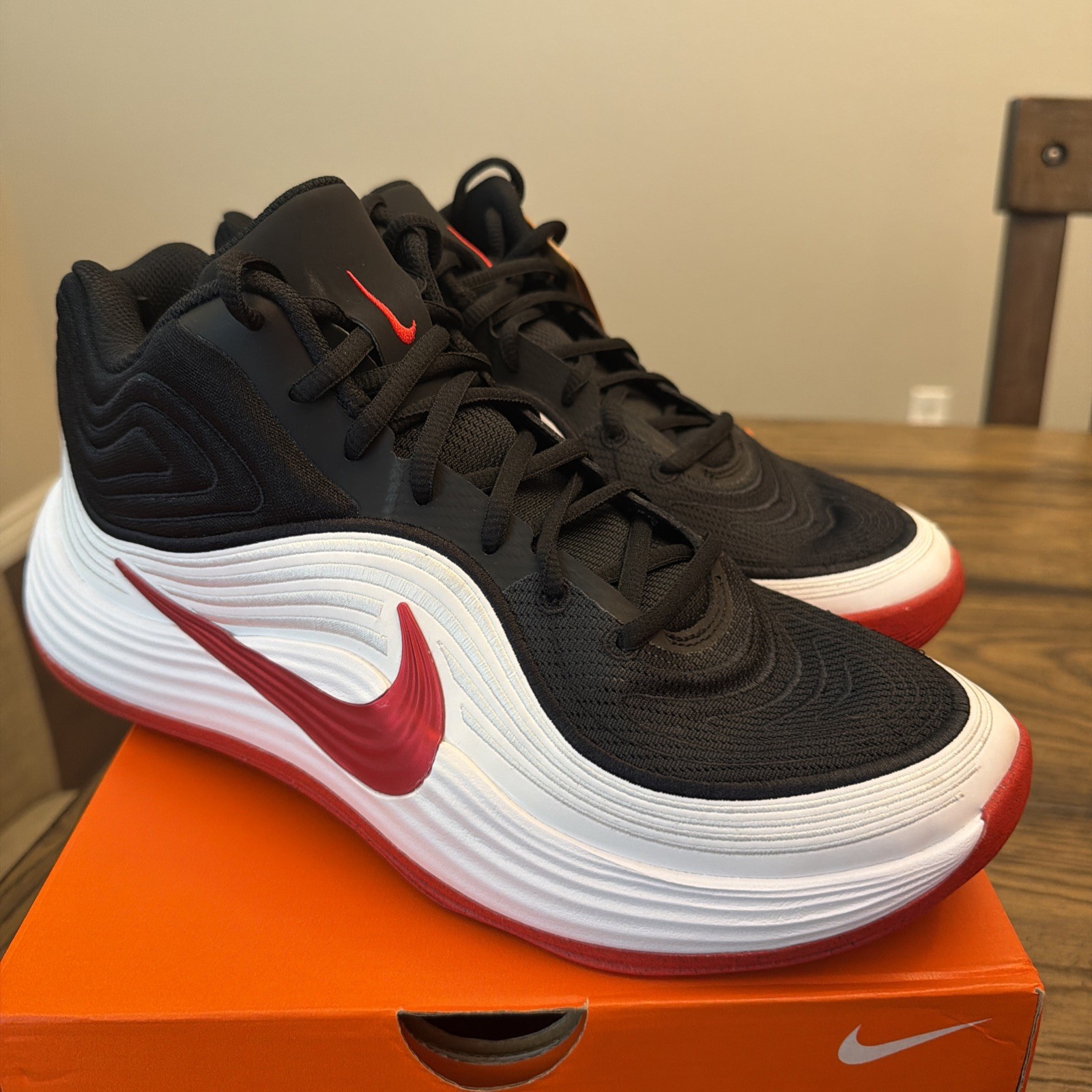 Nike PRECISION 8 MID Men's Size 11 White Black Red IH1105-003 Shoes ..X1