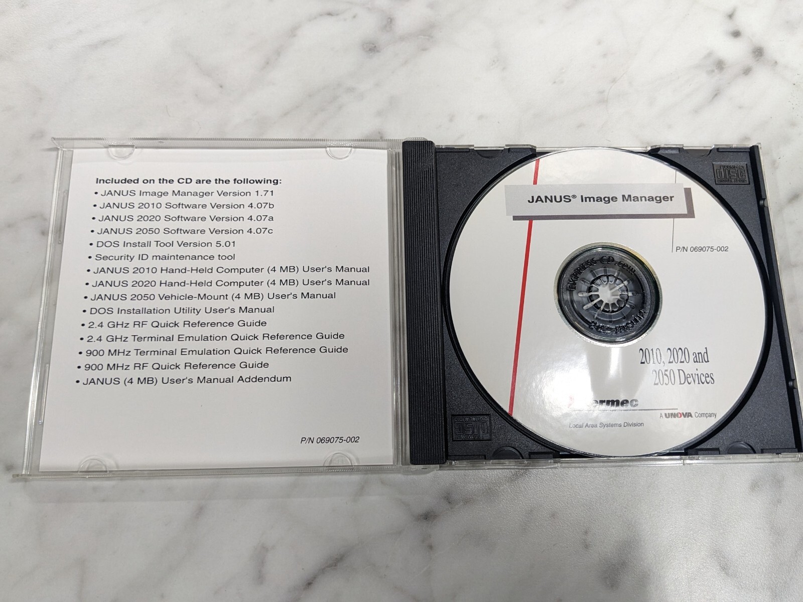 Intermec JANUS Image Manager Software 2010 2020 2050 Device Installation CD
