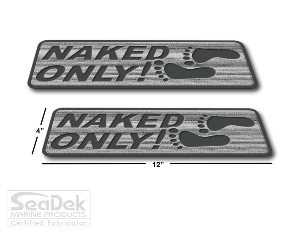 SeaDek Boat EVA Step Pad - Non-Slip 2Pc Stick On - SGry-DGry - Naked Feet STKD