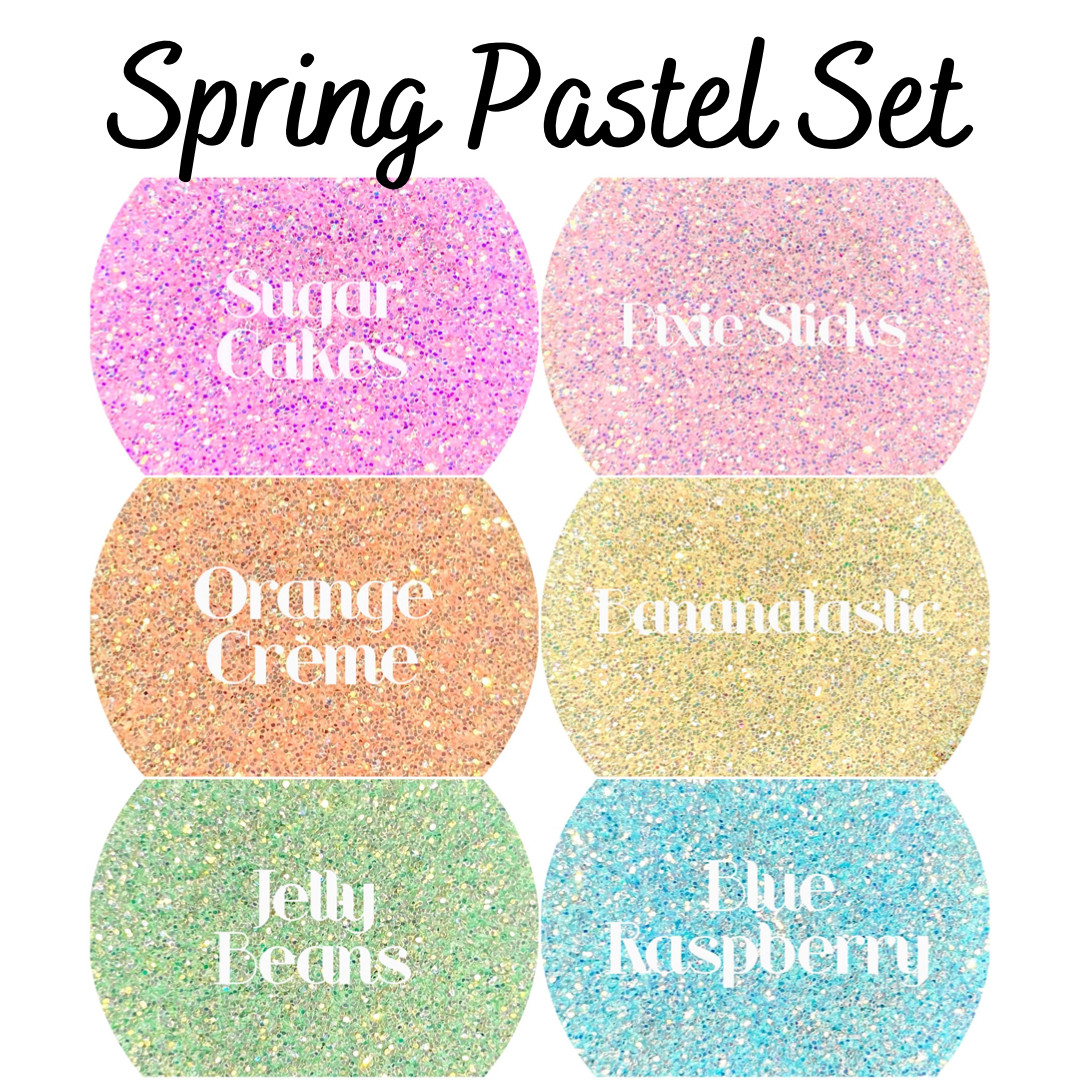 Premium Polyester Glitter Set - Spring Pastel Set