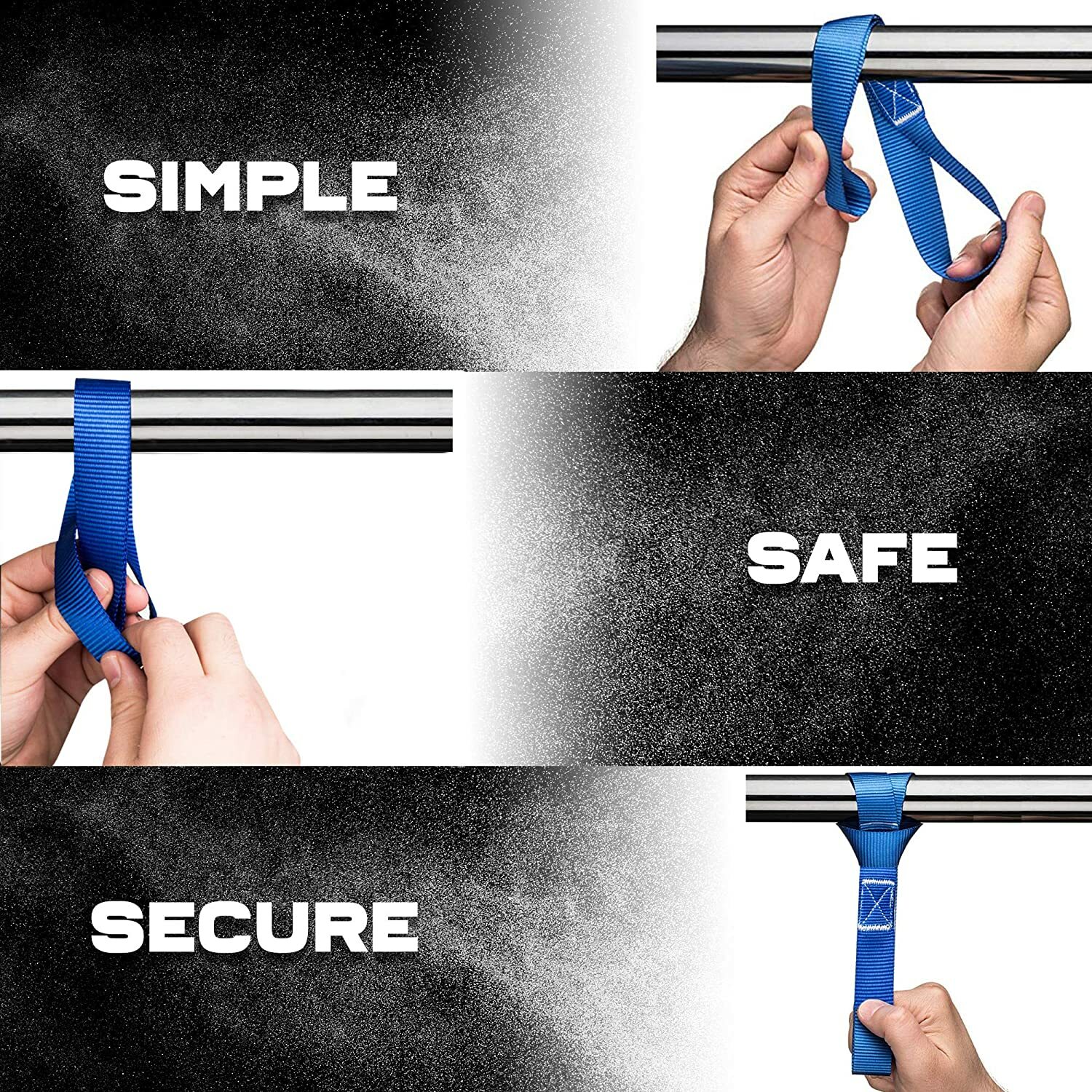6 Pack Soft Loop Tie Down Straps 4500 Lbs Breaking Strength For Securing ATV UTV