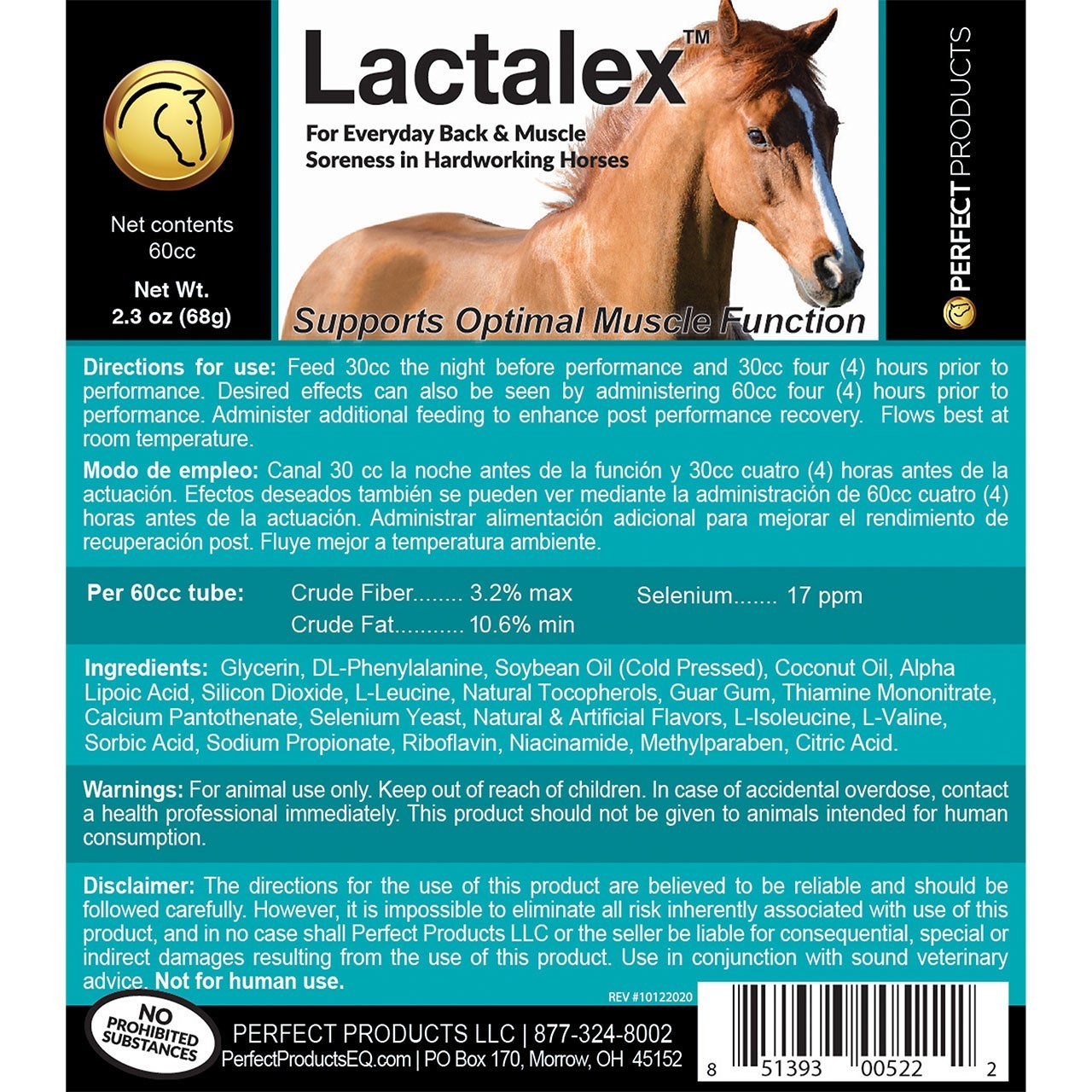 Perfect Products Prep Lactalex Supports Optimal Muscle Function