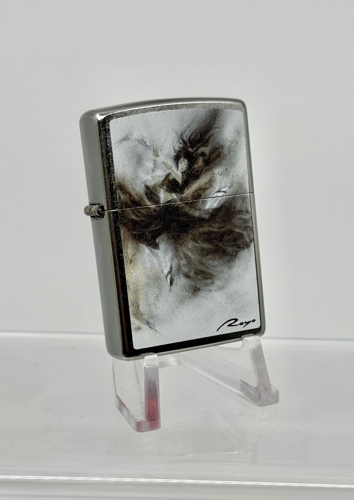 Genuine ZIPPO Lighter 49766 LUIS ROYO EL VUELO THE FLIGHT STREET CHROME BNIB