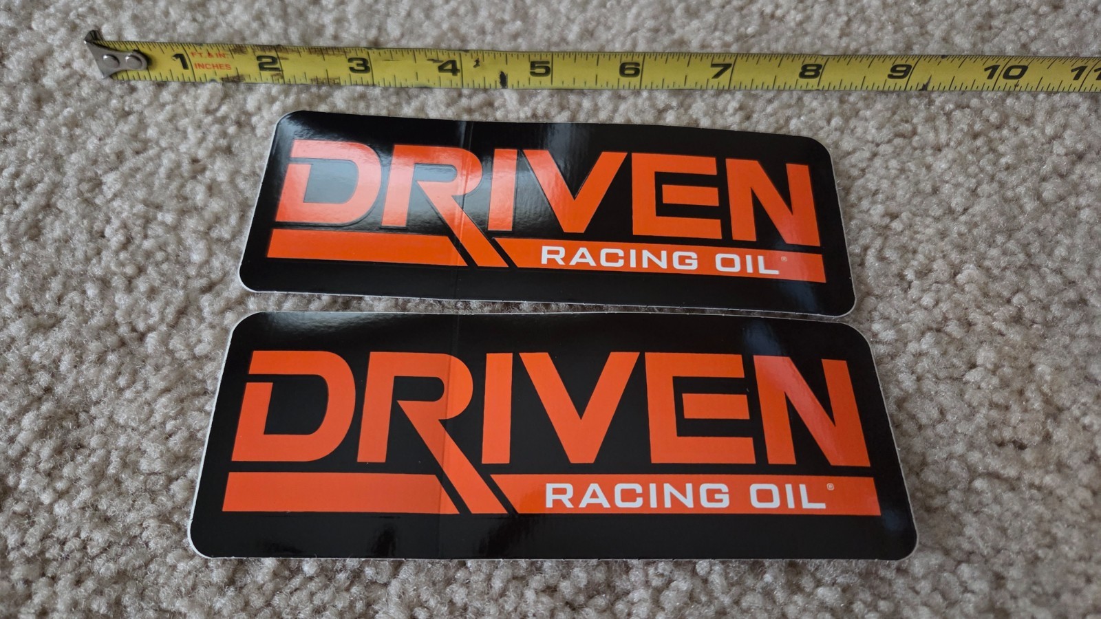 Lot of 2 Driven Oil Racing Decals Stickers NHRA Super Stock Rod NASCAR