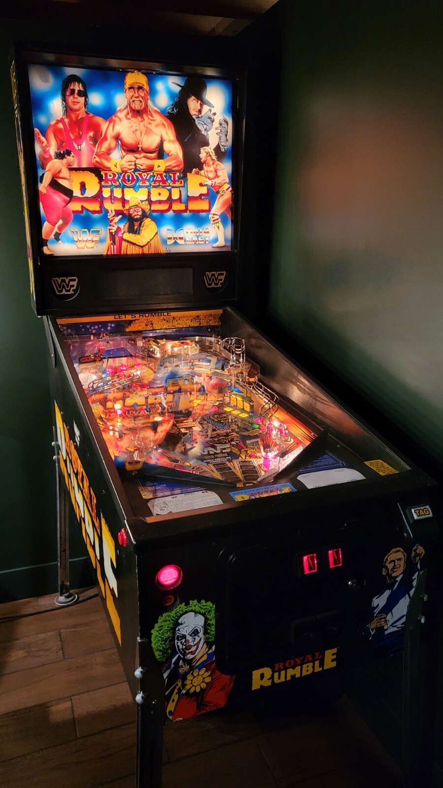 WWF / WWE ROYAL RUMBLE PINBALL MACHINE (NICE!) - DATA EAST