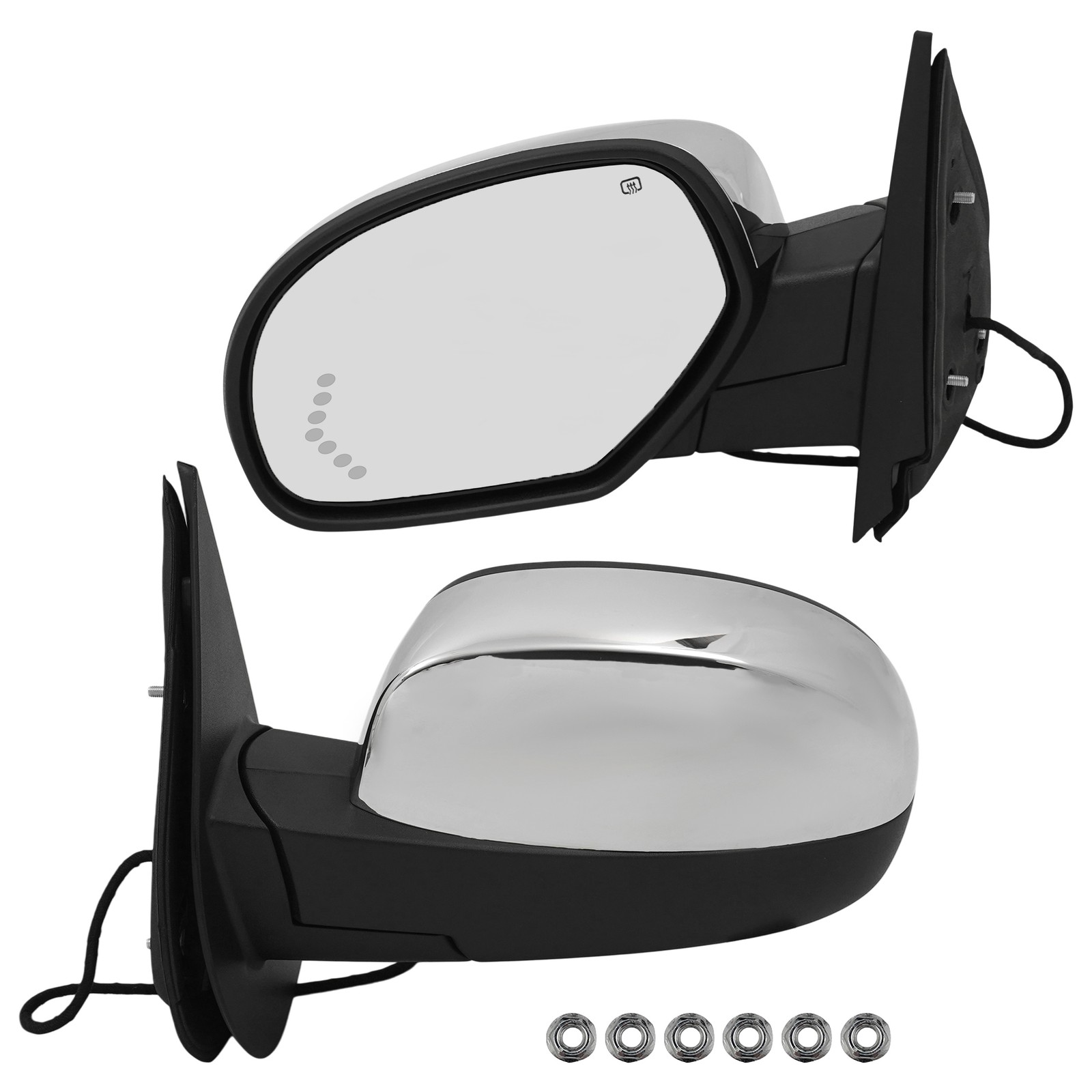 View Mirrors Power Heated Arrow Turn Signal for GMC Yukon for Chevy 07-13