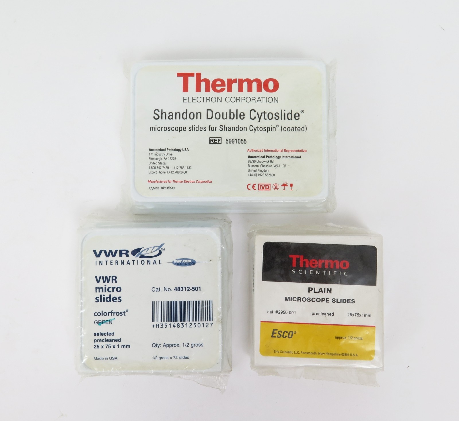 Lot of New Microscope Slides VWR Thermo Scientific Shandon Cytoslides