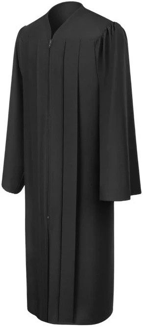 Matte Black High School/Bachelor Graduation Gown