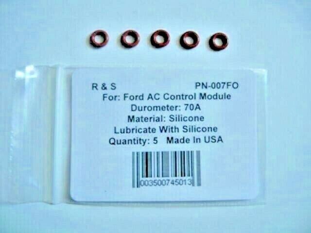 5 Ford Electronic AC Control Module O-Rings / R&S 007FO / Silicone Material