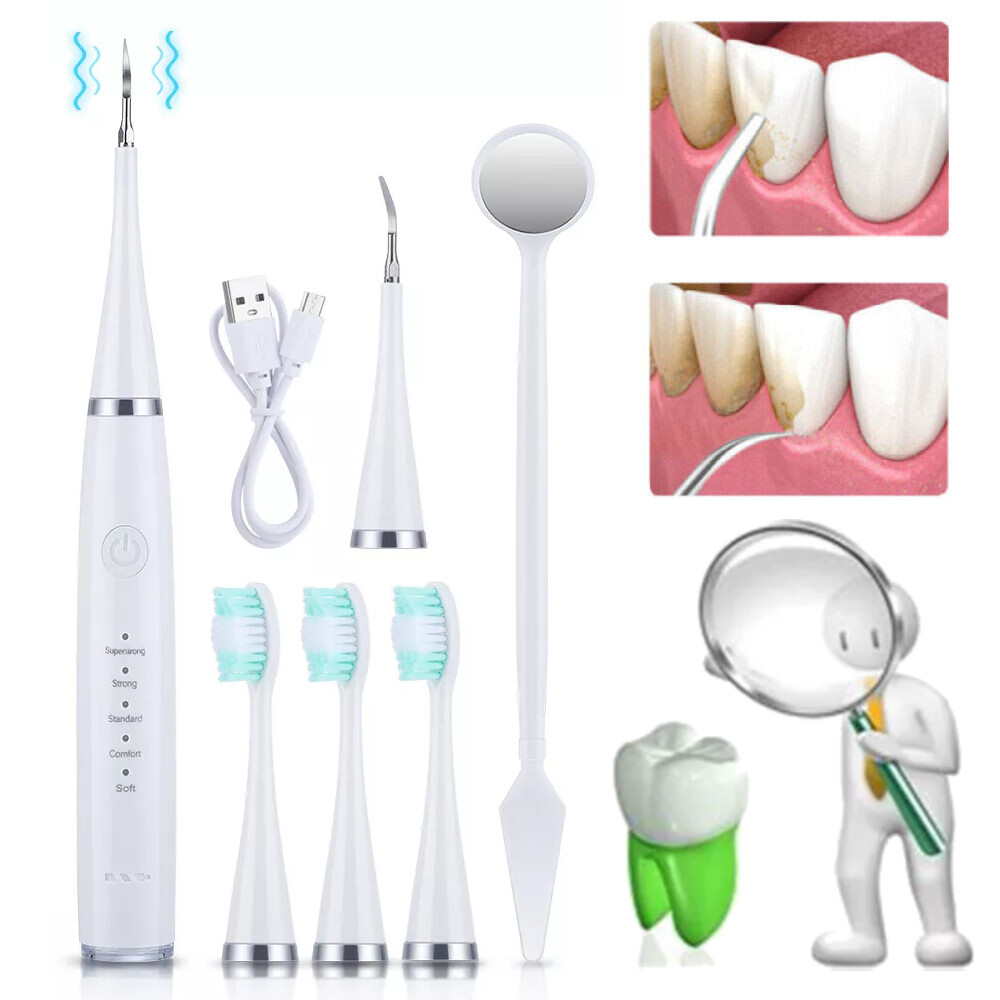 Ultrasonic Tooth Cleaner Dental Plaque Calculus Stain Remover Teeth Cleaning Kit