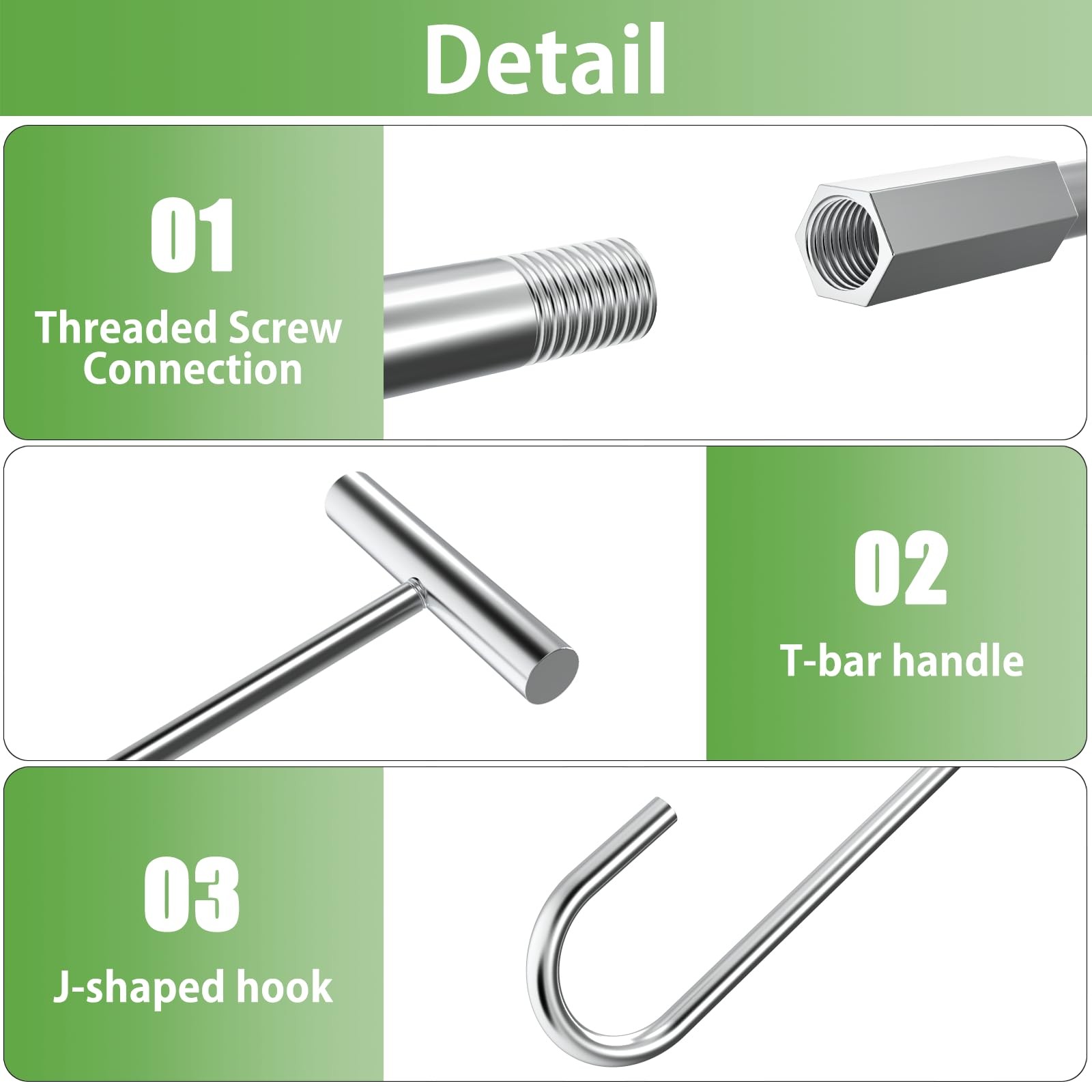 32 Inch 5th Wheel Pin Puller Solid Steel Chrome Plated Heavy Duty Hook 1 PC