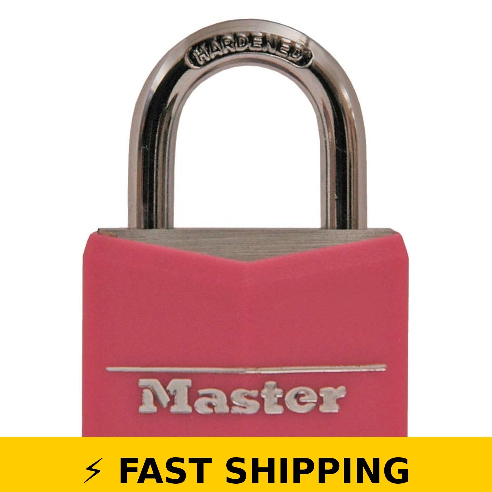 Master Lock 146D Pink Covered Aluminum Keyed Padlock for Gym Locker