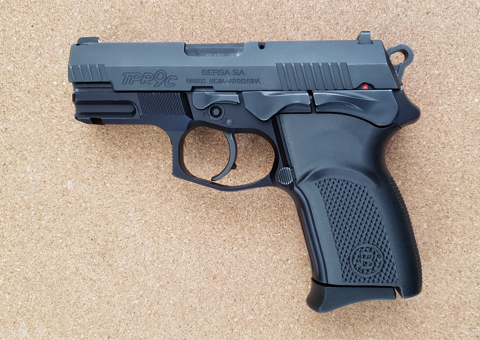 Bersa TPR9C Compact Pistol Grip Upgrade, Enhanced Texture & Backstrap, Thunder.