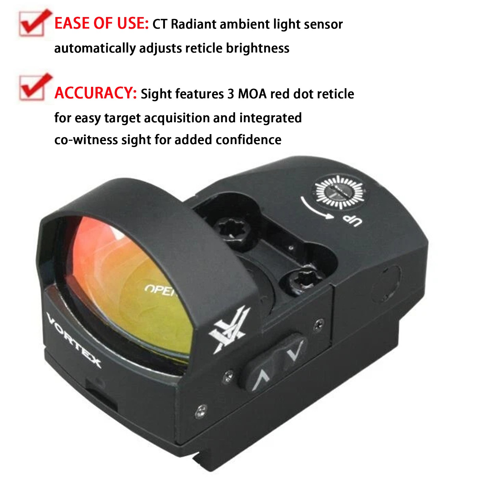 New Original Vortex Venom-Mini Micro Reflex Red Dot Sight-3 MOA Black (VMD-3103)