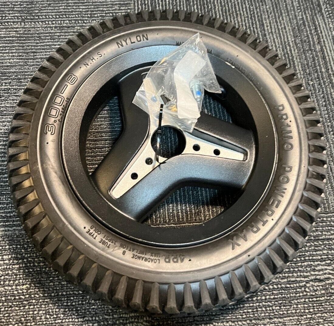 (QTY 1) PR1MO POWERTRAX Drive Wheel &Tire 3.00-8 (14x3) C-248G-19 4PLY RATING
