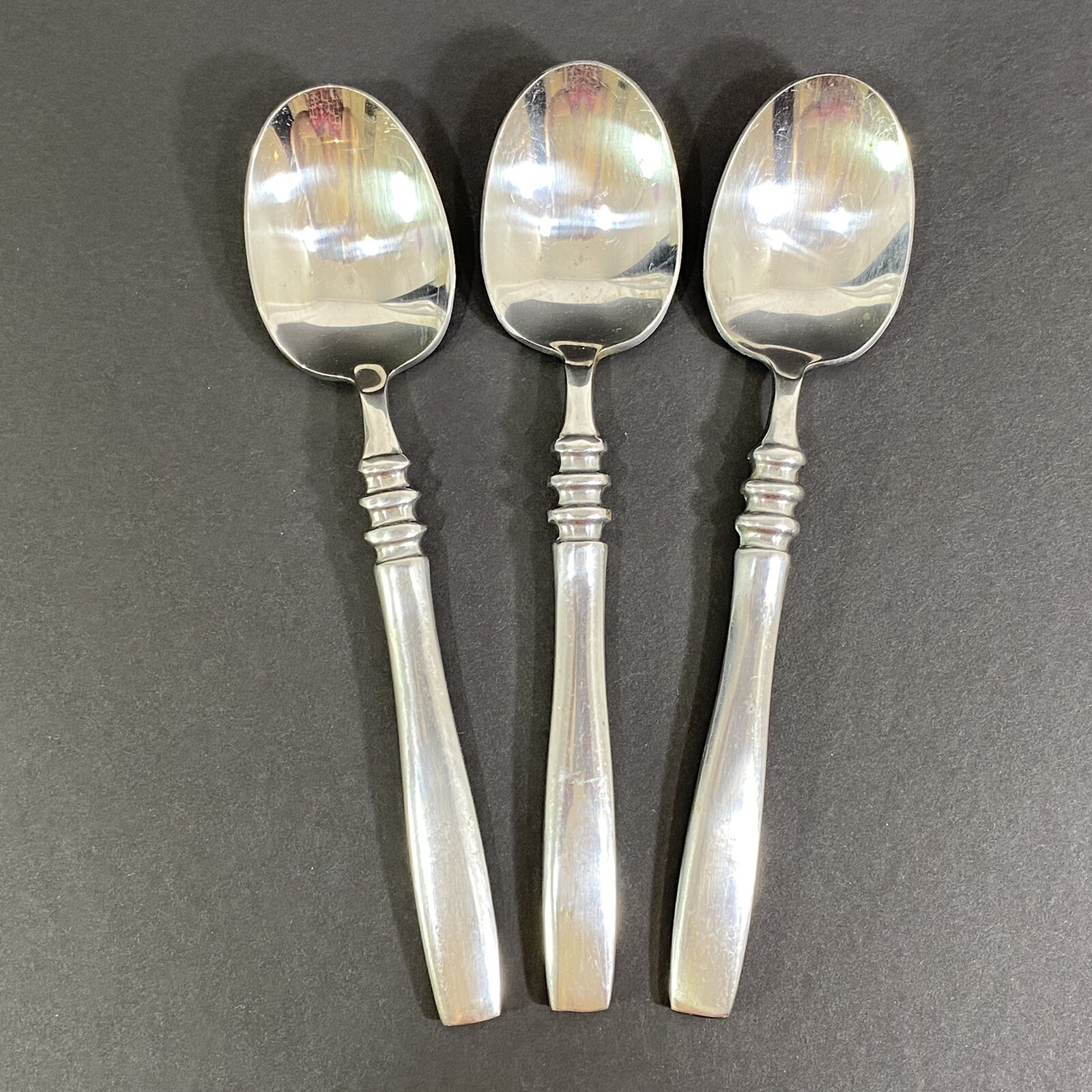 Gourmet Settings GON11 Oslo Stainless Steel Flatware Lot 3 x Oval Soup Spoons