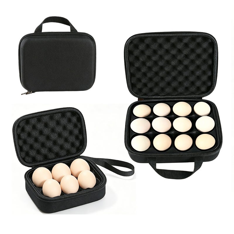6/12 Grid Portable Egg Protector Storage Bag EVA Carrying Case Organizer Camping