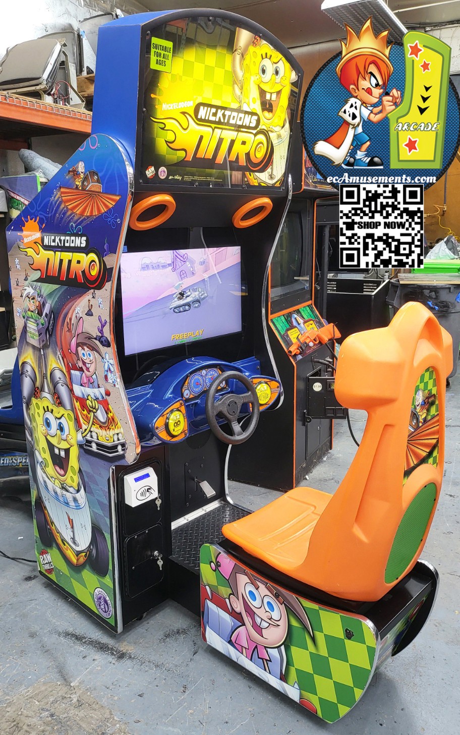 Nickelodeon Nicktoons Nitro Arcade Sit Down Driving Racing Arcade - 27" LCD (#2)