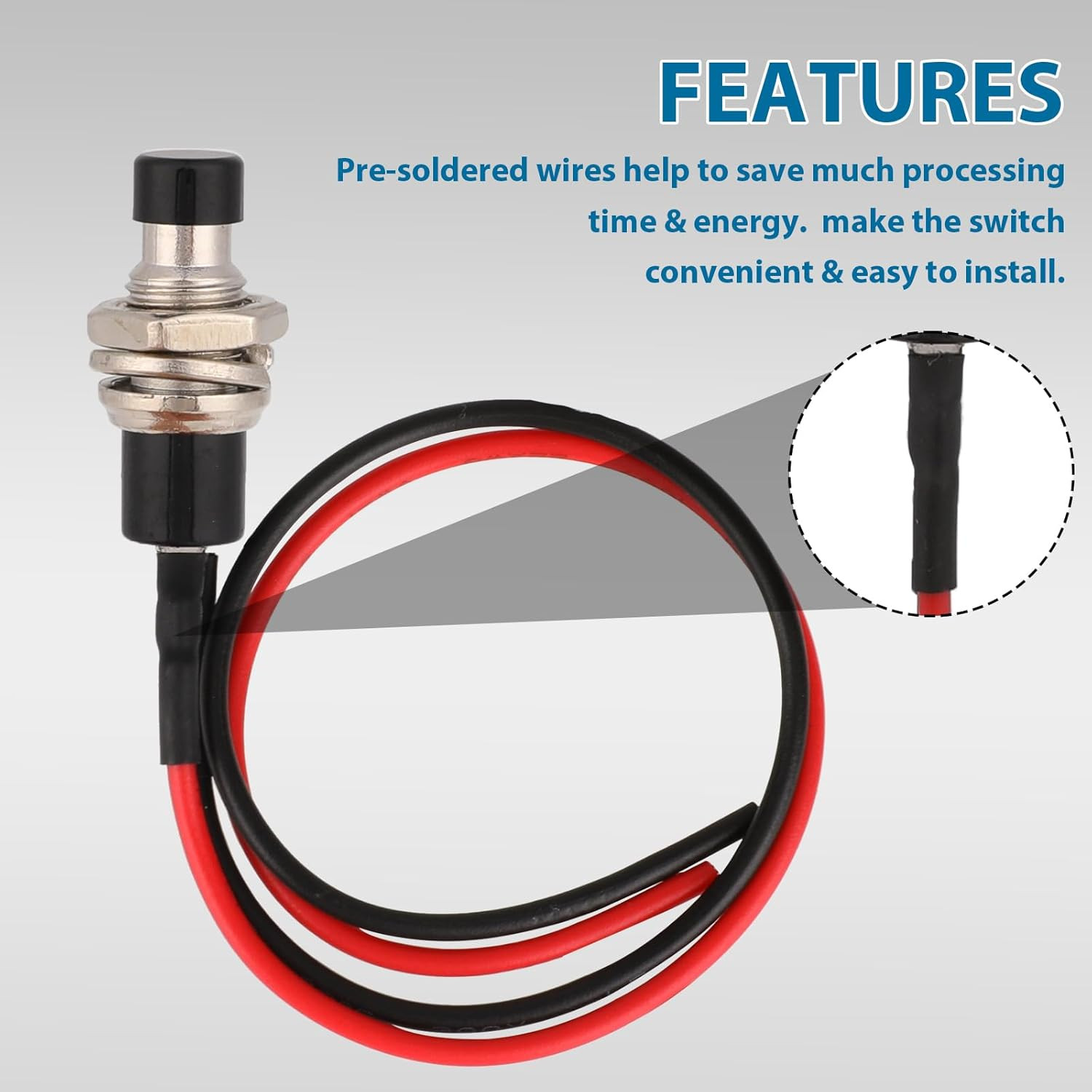 12 Pcs Mini Momentary Switch Small Normally Open Momentary Push Button Micro Pus