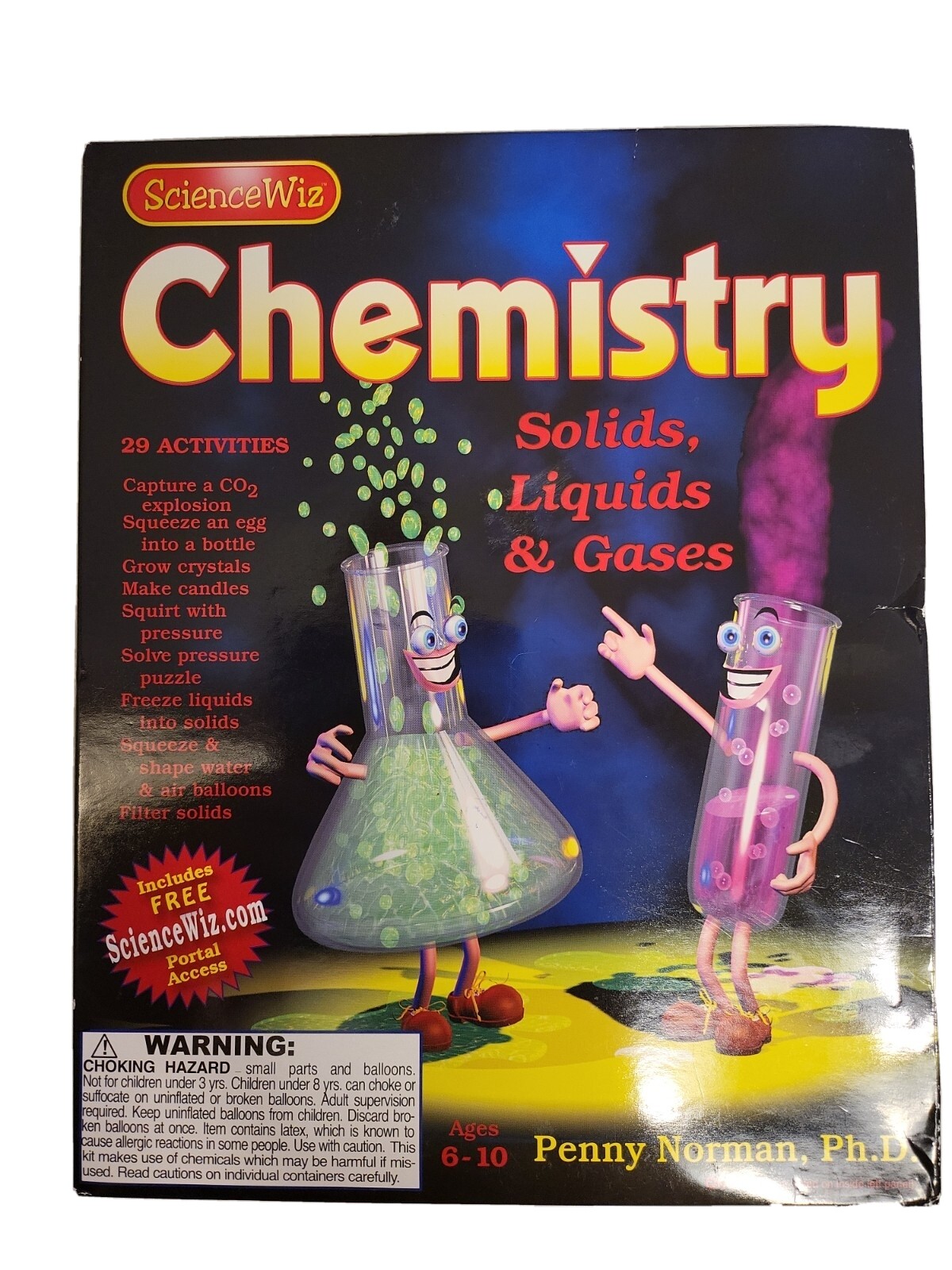ScienceWiz CHEMISTRY Kit Solids Liquids Gases 29 Projects NEW - Factory Sealed H